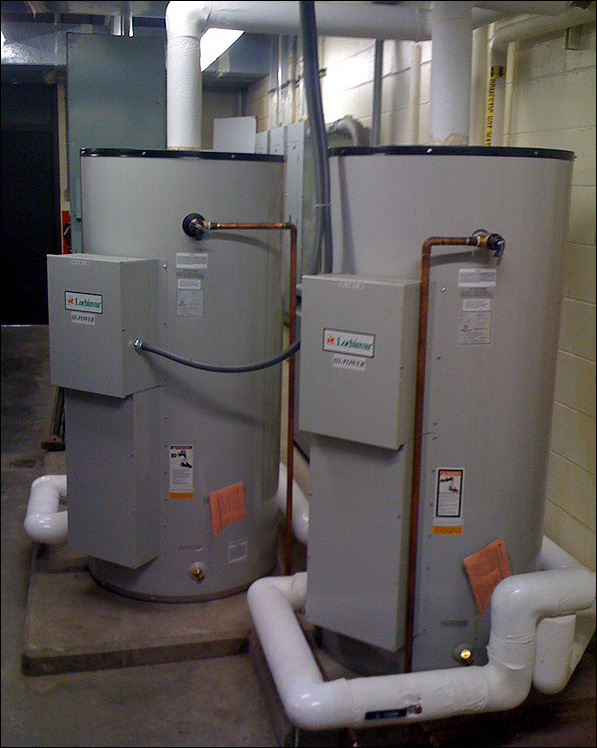 Commercial water heater replacement at Trinity River Authority
