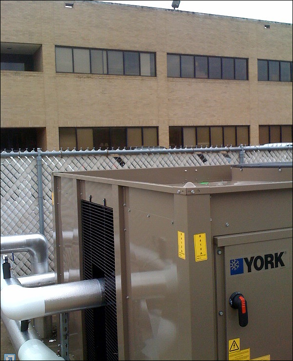Installation of a NEW 60-ton Commercial Air-Cooled Chiller at South Hampton Community Hospital
